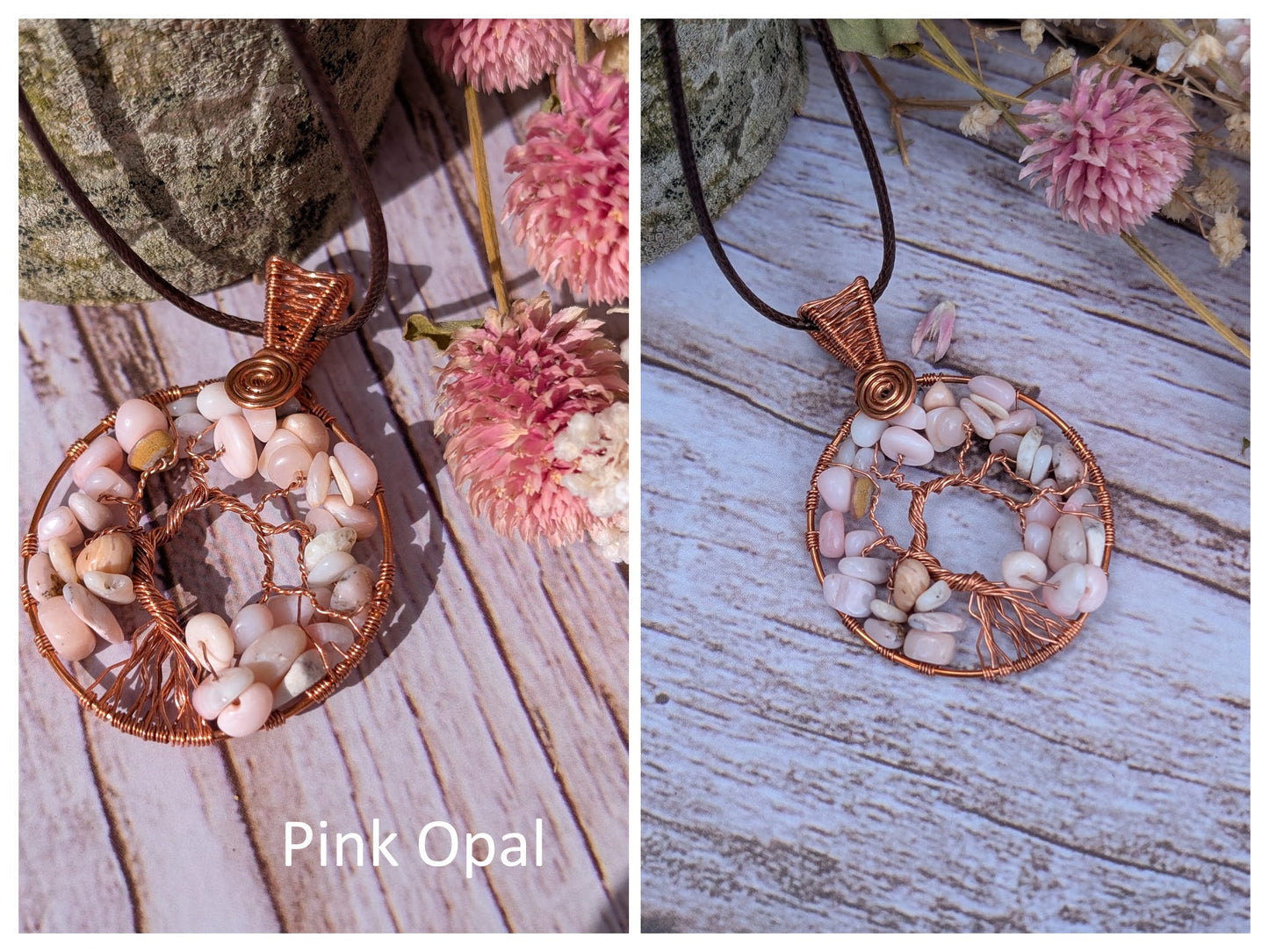 Wire Wrapped Gemstone Tree of Life (TOL) Pendant