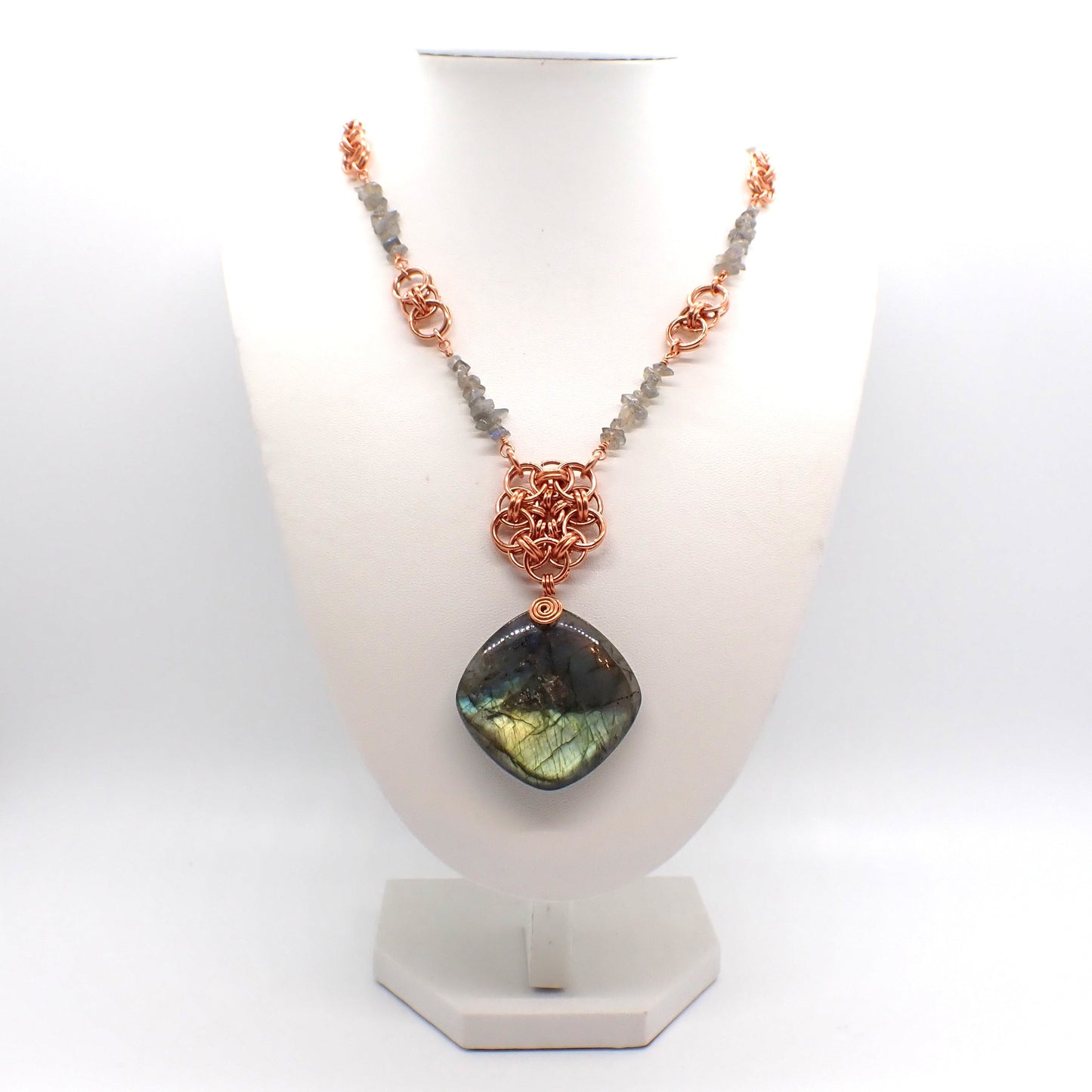 Mystic Echoes Necklace in Labradorite & Copper