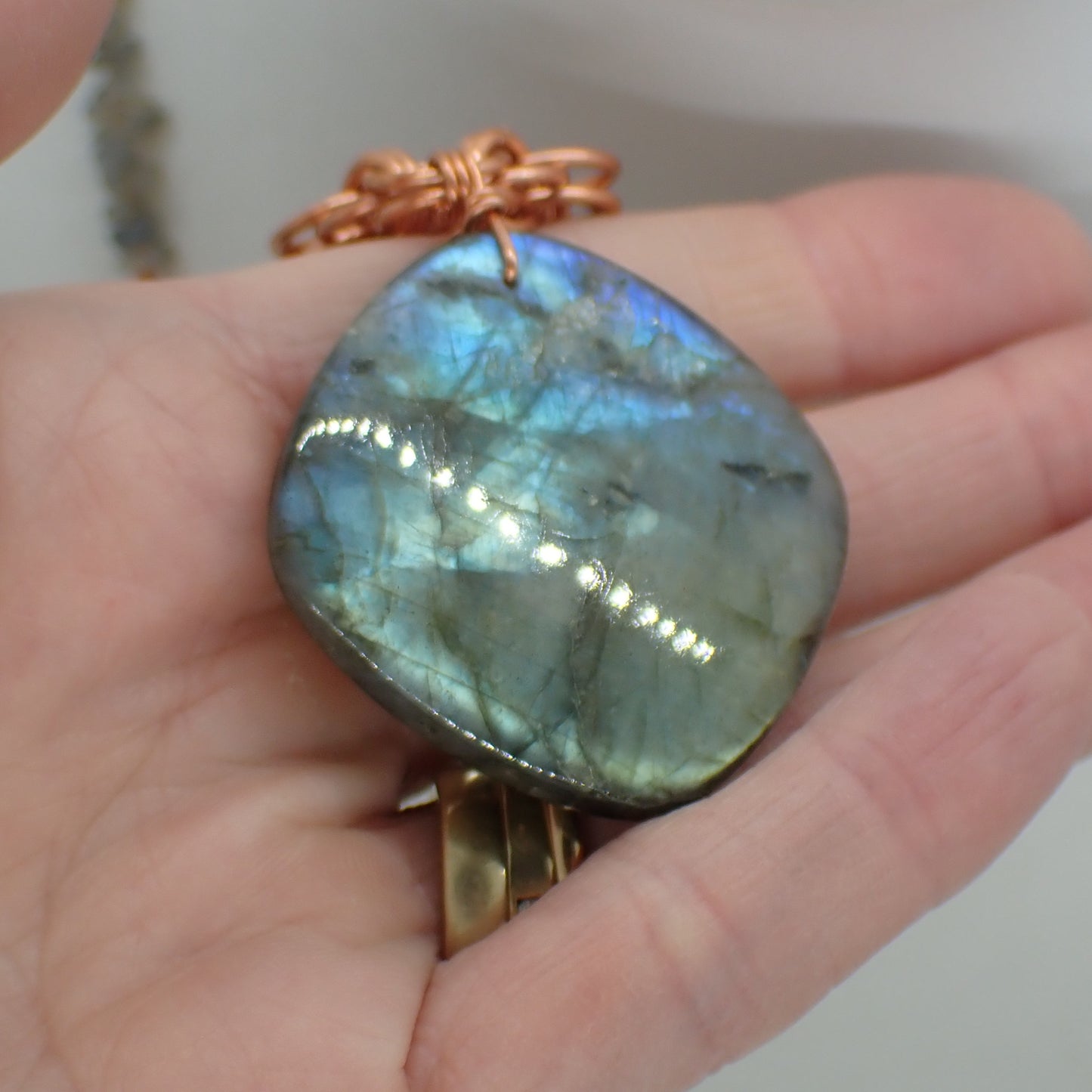 Mystic Echoes Necklace in Labradorite & Copper